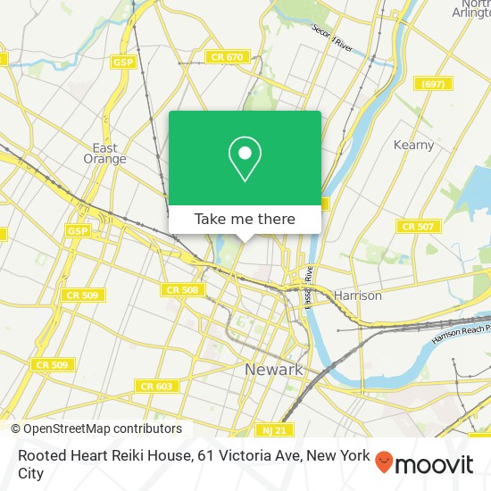 Mapa de Rooted Heart Reiki House, 61 Victoria Ave