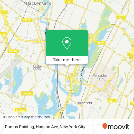 Domus Painting, Hudson Ave map