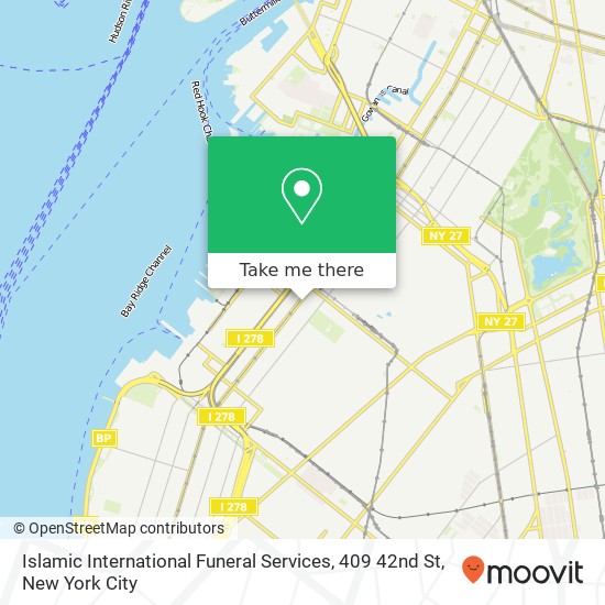 Mapa de Islamic International Funeral Services, 409 42nd St