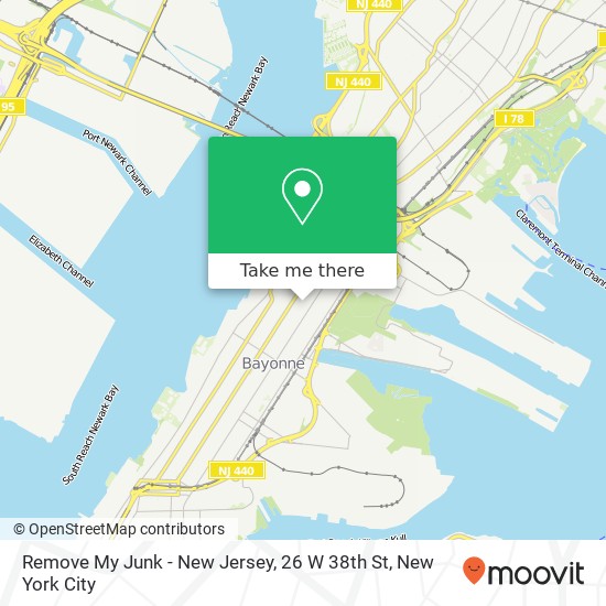 Mapa de Remove My Junk - New Jersey, 26 W 38th St