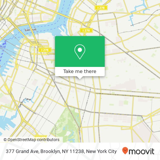 Mapa de 377 Grand Ave, Brooklyn, NY 11238
