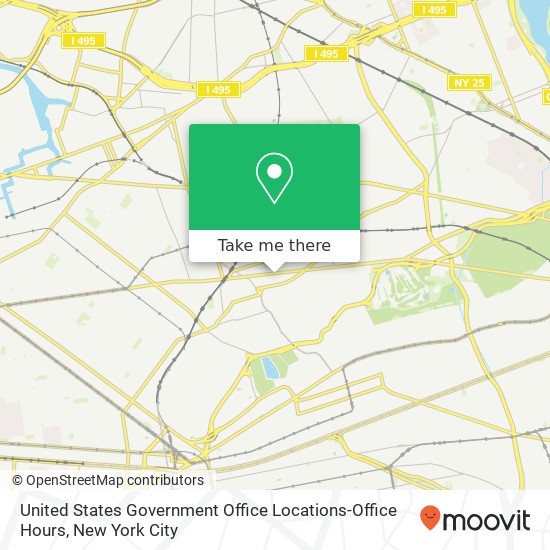 Mapa de United States Government Office Locations-Office Hours