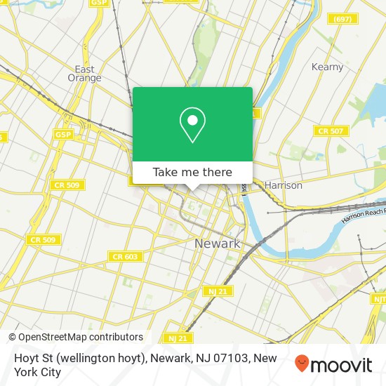 Mapa de Hoyt St (wellington hoyt), Newark, NJ 07103
