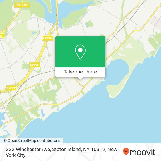 Mapa de 222 Winchester Ave, Staten Island, NY 10312