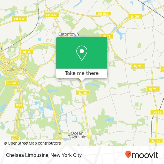 Mapa de Chelsea Limousine