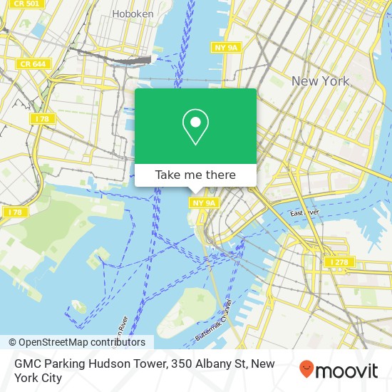 GMC Parking Hudson Tower, 350 Albany St map