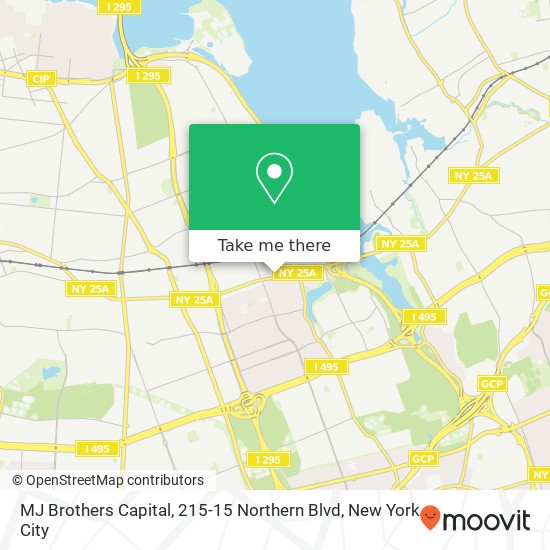 Mapa de MJ Brothers Capital, 215-15 Northern Blvd