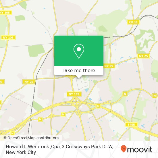 Mapa de Howard L Werbrock ,Cpa, 3 Crossways Park Dr W