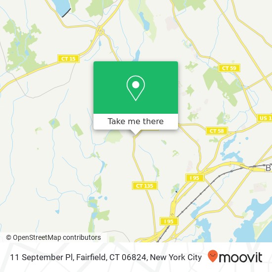 Mapa de 11 September Pl, Fairfield, CT 06824