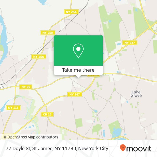 Mapa de 77 Doyle St, St James, NY 11780