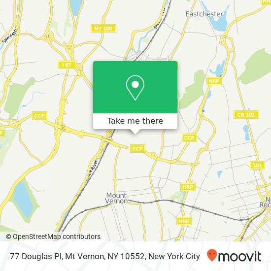 77 Douglas Pl, Mt Vernon, NY 10552 map