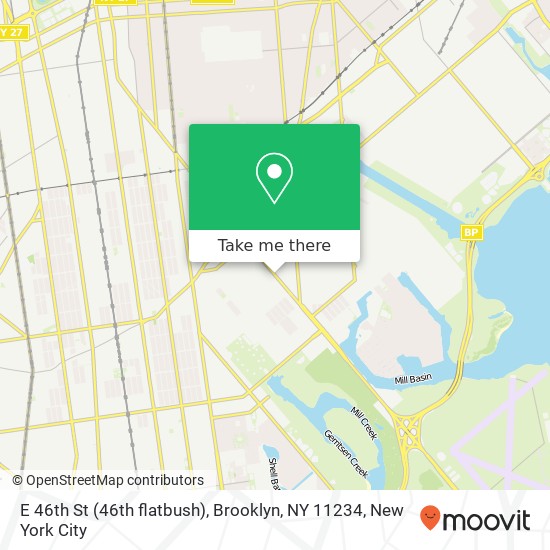 Mapa de E 46th St (46th flatbush), Brooklyn, NY 11234