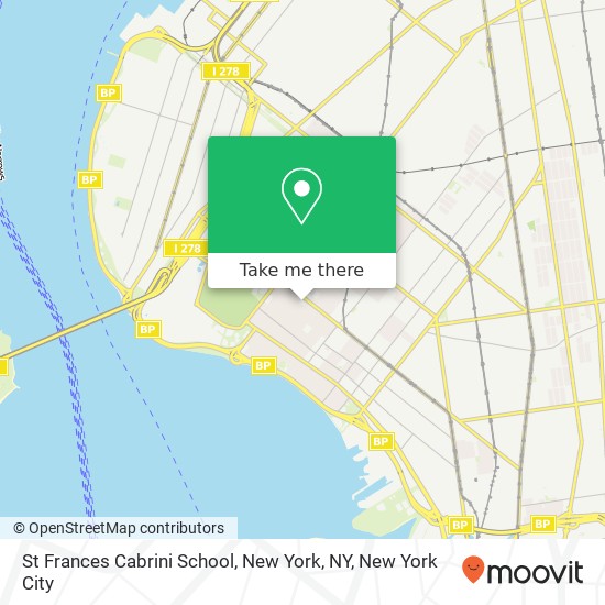 Mapa de St Frances Cabrini School, New York, NY