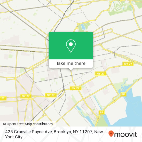 Mapa de 425 Granville Payne Ave, Brooklyn, NY 11207