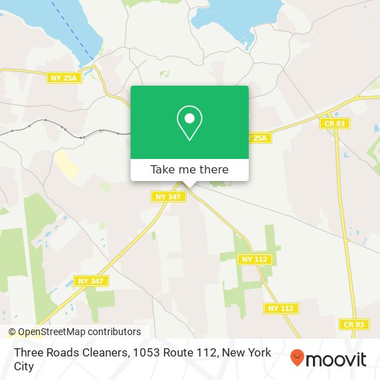Three Roads Cleaners, 1053 Route 112 map
