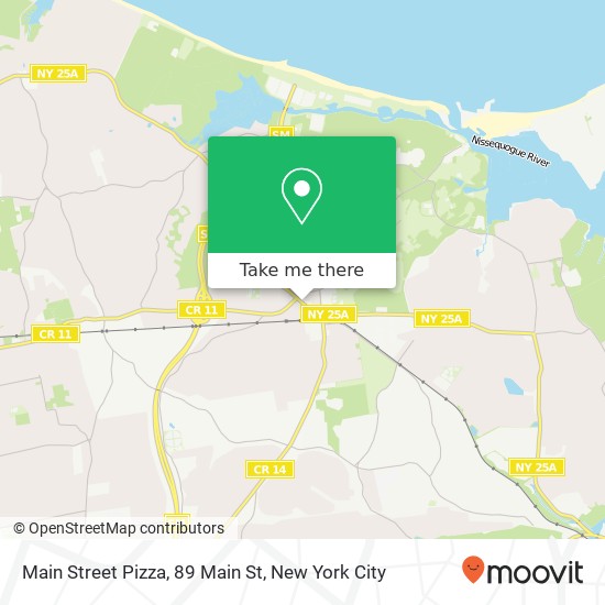 Mapa de Main Street Pizza, 89 Main St