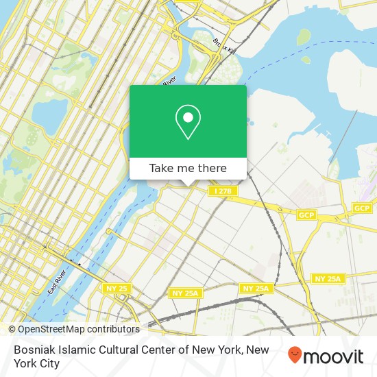 Mapa de Bosniak Islamic Cultural Center of New York