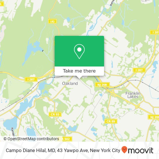 Campo Diane Hilal, MD, 43 Yawpo Ave map