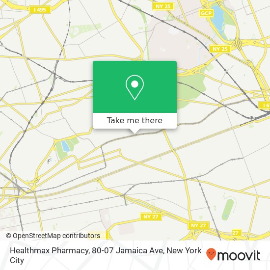 Mapa de Healthmax Pharmacy, 80-07 Jamaica Ave