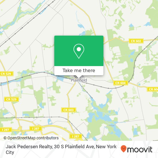 Mapa de Jack Pedersen Realty, 30 S Plainfield Ave