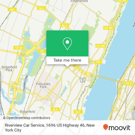 Mapa de Riverview Car Service, 1696 US Highway 46