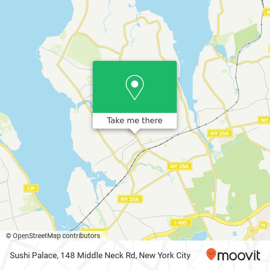 Mapa de Sushi Palace, 148 Middle Neck Rd