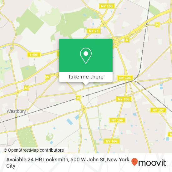 Mapa de Avaiable 24 HR Locksmith, 600 W John St