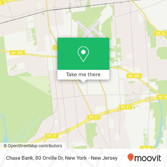 Mapa de Chase Bank, 80 Orville Dr