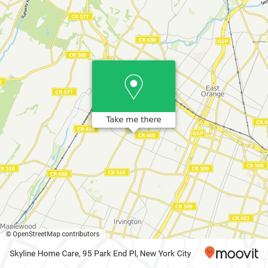 Skyline Home Care, 95 Park End Pl map