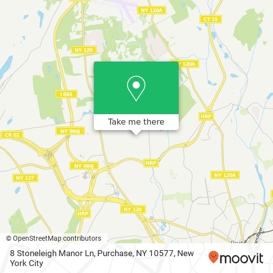 Mapa de 8 Stoneleigh Manor Ln, Purchase, NY 10577
