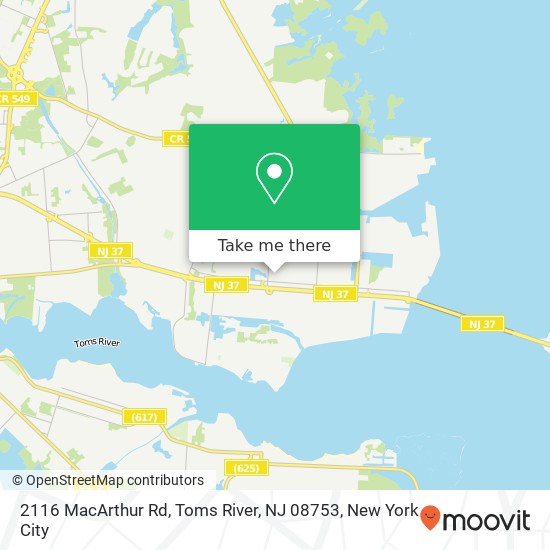 2116 MacArthur Rd, Toms River, NJ 08753 map