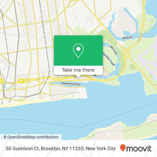 Mapa de 50 Gunnison Ct, Brooklyn, NY 11235