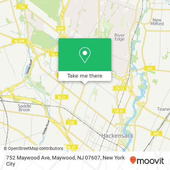 752 Maywood Ave, Maywood, NJ 07607 map