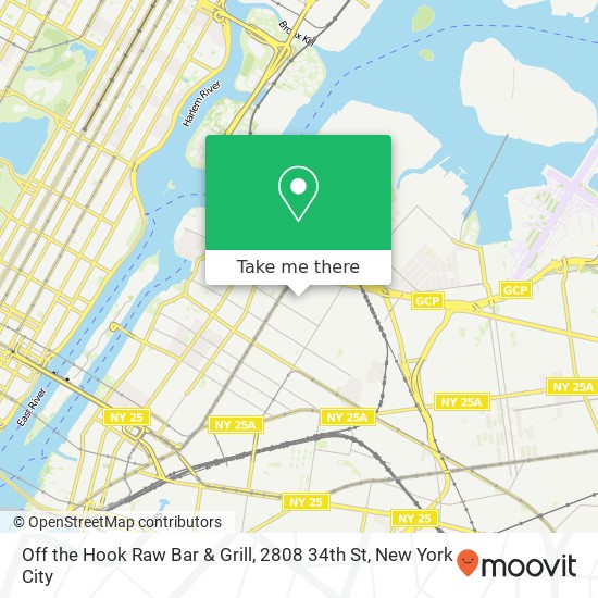 Mapa de Off the Hook Raw Bar & Grill, 2808 34th St