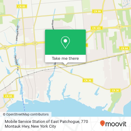 Mobile Service Station of East Patchogue, 770 Montauk Hwy map