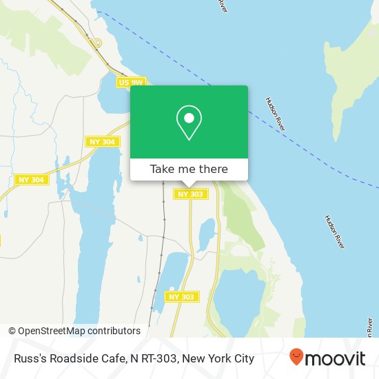 Mapa de Russ's Roadside Cafe, N RT-303