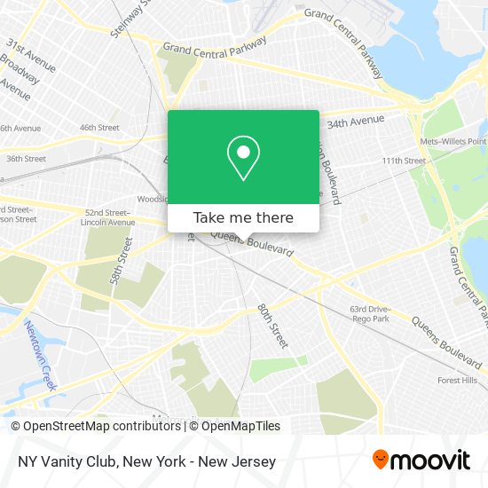 NY Vanity Club map