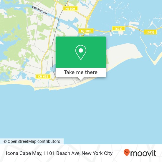 Icona Cape May, 1101 Beach Ave map