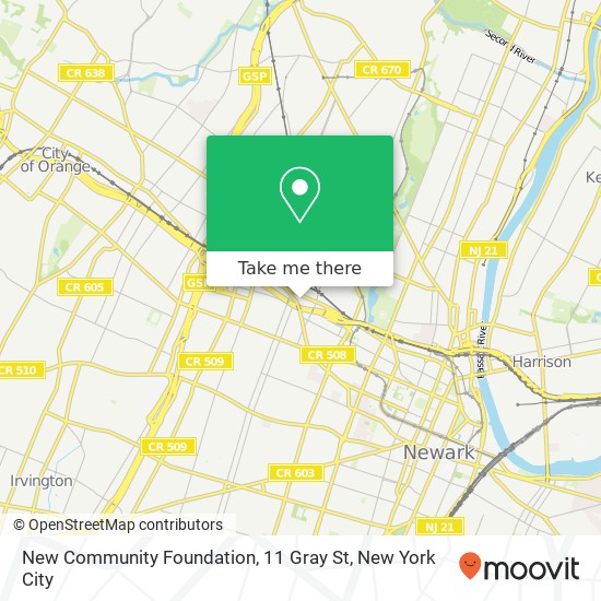 Mapa de New Community Foundation, 11 Gray St