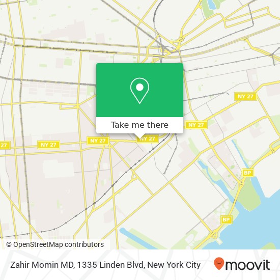 Mapa de Zahir Momin MD, 1335 Linden Blvd