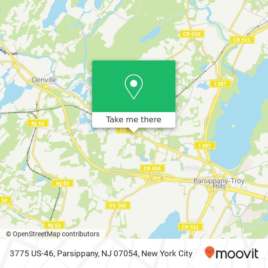 Mapa de 3775 US-46, Parsippany, NJ 07054