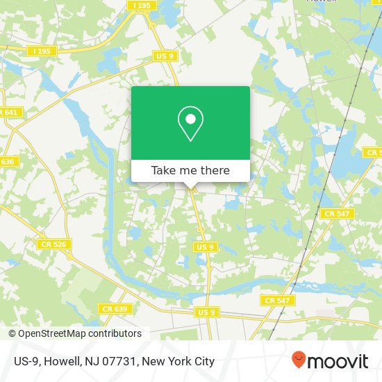 US-9, Howell, NJ 07731 map