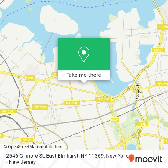 Mapa de 2546 Gilmore St, East Elmhurst, NY 11369
