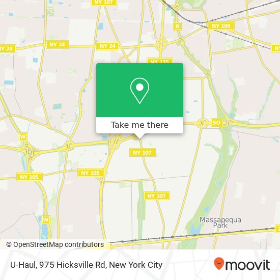 Mapa de U-Haul, 975 Hicksville Rd