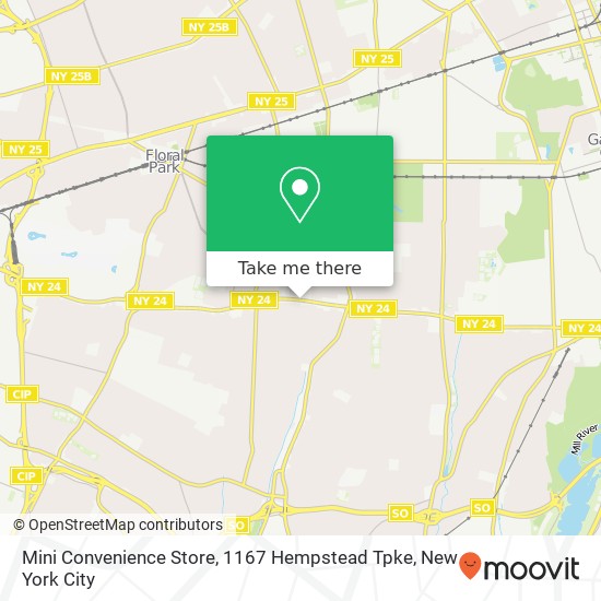 Mapa de Mini Convenience Store, 1167 Hempstead Tpke