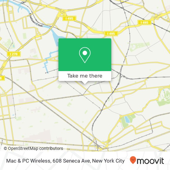 Mapa de Mac & PC Wireless, 608 Seneca Ave