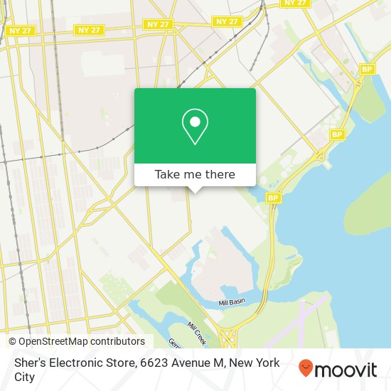 Mapa de Sher's Electronic Store, 6623 Avenue M