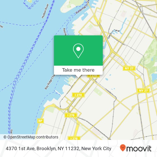 Mapa de 4370 1st Ave, Brooklyn, NY 11232