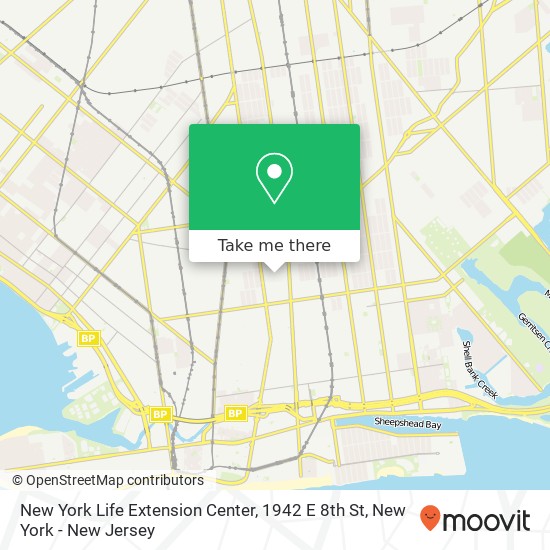 Mapa de New York Life Extension Center, 1942 E 8th St