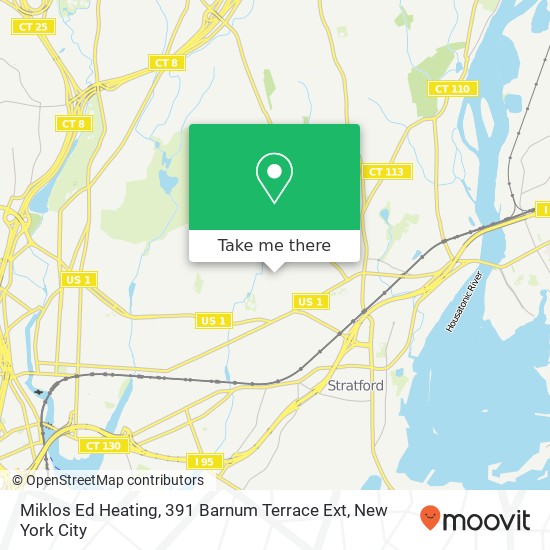 Mapa de Miklos Ed Heating, 391 Barnum Terrace Ext